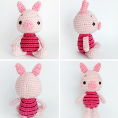 Snuggle Piglet the Pig amigurumi by AmiAmore