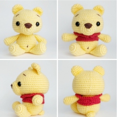 Snuggle Winnie the Pooh Bear amigurumi by AmiAmore