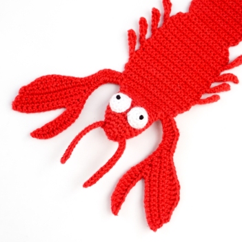 Lobster Bookmark amigurumi pattern by Supergurumi