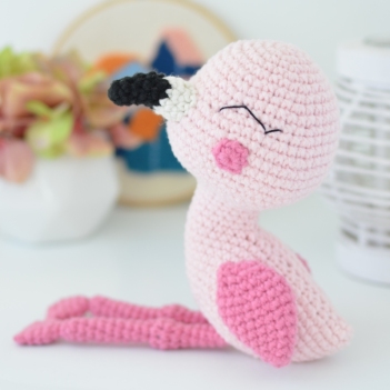 Zoe the Baby Flamingo amigurumi pattern by Elisas Crochet