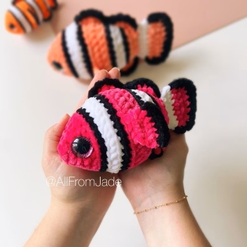 Clover the Clown Fish - No sew amigurumi pattern by All From Jade