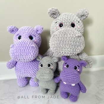 Harry the Hippopotamus amigurumi pattern by All From Jade