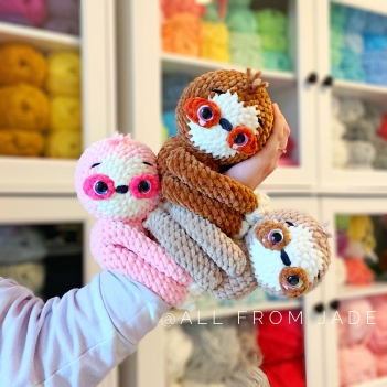 Pierre the Baby Sloth amigurumi pattern by All From Jade