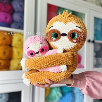 Samantha & Pierre the Sloths amigurumi pattern by All From Jade