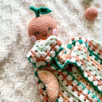 Clementine the Orange Lovey amigurumi pattern by SarahDeeCrochet