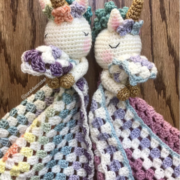 Hope the Unicorn Lovey amigurumi pattern by SarahDeeCrochet