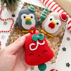 Christmas Ornaments, set 3 amigurumi by RNata