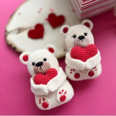 Valentine's Teddy amigurumi pattern by RNata
