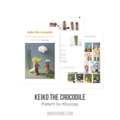 Keiko the crocodile amigurumi pattern by Khuc Cay