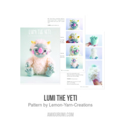 Lumi the Yeti amigurumi pattern by Lemon Yarn Creations