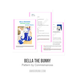 Bella the bunny amigurumi pattern by Conmismanoss