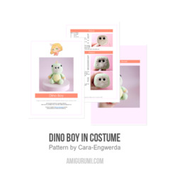 Dino Boy in costume amigurumi pattern by Cara Engwerda