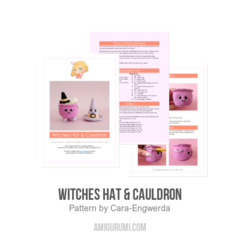Witches hat & Cauldron amigurumi pattern by Cara Engwerda