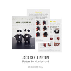 Jack Skellington amigurumi pattern by Mumigurumi