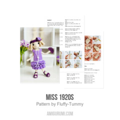 Miss 1920s amigurumi pattern by Fluffy Tummy