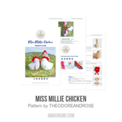 Miss Millie Chicken amigurumi pattern by THEODOREANDROSE