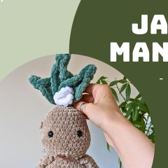 Mega Jake the mandrake amigurumi pattern by Cosmos.crochet.qc