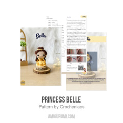 Princess Belle amigurumi pattern by Crocheniacs