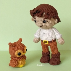 Edgar the Wizard and Ollie the Owl amigurumi pattern by Audrey Lilian Crochet
