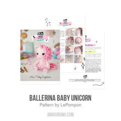 Ballerina Baby Unicorn amigurumi pattern by LePompon