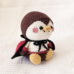 Count Dracula the Penguin amigurumi pattern by EMI Creations by Chloe