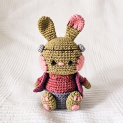 Frankie the Frankenstein Bunny amigurumi pattern by EMI Creations by Chloe