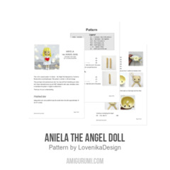 Aniela the Angel Doll amigurumi pattern by LovenikaDesign