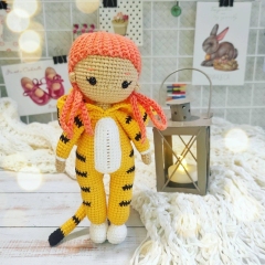 Ti the Tiger Girl amigurumi pattern by LovenikaDesign