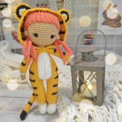 Ti the Tiger Girl amigurumi pattern by LovenikaDesign