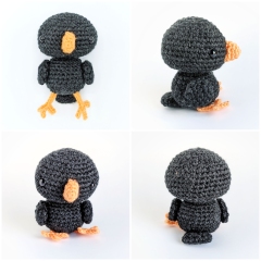 Mini Crow amigurumi by AmiAmore