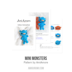 Mini Monsters amigurumi pattern by AmiAmore