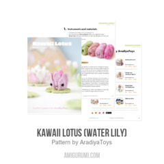Kawaii Lotus (Water Lily) amigurumi pattern by AradiyaToys