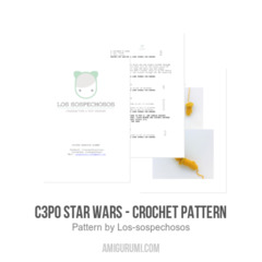 C3PO Star Wars - Crochet Pattern amigurumi pattern by Los sospechosos