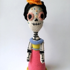Catrina, day of the death doll  amigurumi pattern by Los sospechosos