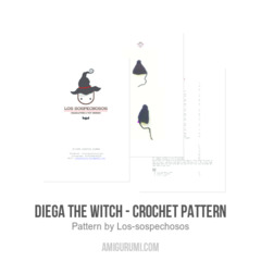 DIEGA THE WITCH - CROCHET PATTERN amigurumi pattern by Los sospechosos