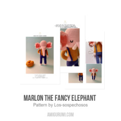 Marlon the fancy elephant  amigurumi pattern by Los sospechosos
