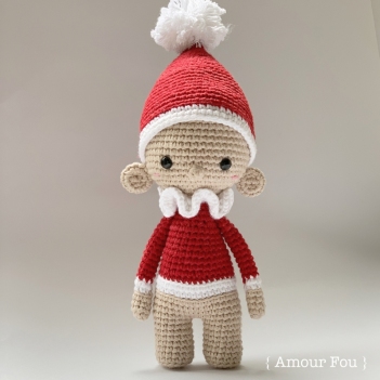 Lelio, the Christmas Elf amigurumi pattern by Amour Fou