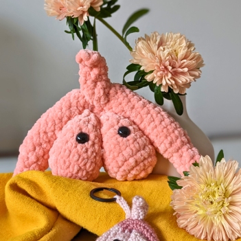 Cleo the clitoris - anatomical  amigurumi pattern by Cosmos.crochet.qc