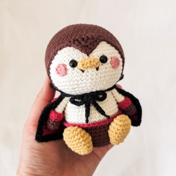 Count Dracula the Penguin amigurumi pattern by EMI Creations by Chloe