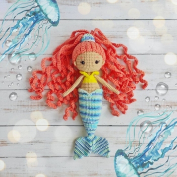 Coral the Little Mermaid amigurumi pattern by LovenikaDesign