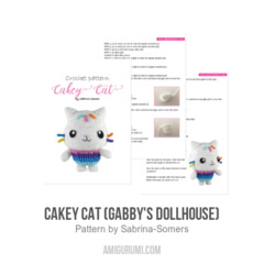 Cakey Cat (Gabby's Dollhouse) amigurumi pattern by Sabrina Somers