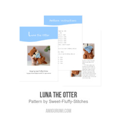 Luna the Otter amigurumi pattern by Sweet Fluffy Stitches