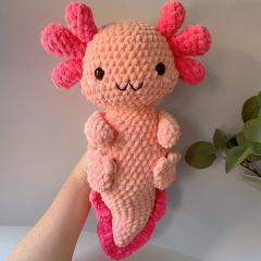 Opal and Axel the axolotls amigurumi by Sweet Fluffy Stitches