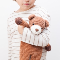 Bear lovey, snuggler amigurumi by Diminu