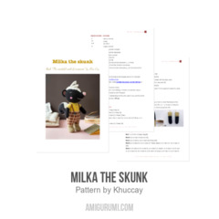Milka the skunk amigurumi pattern by Khuc Cay