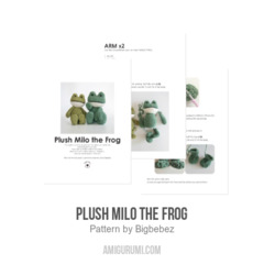 Plush Milo the Frog amigurumi pattern by Bigbebez
