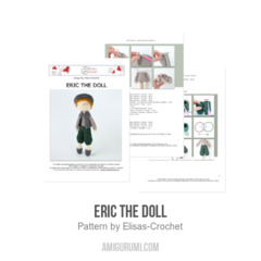 Eric the Doll amigurumi pattern by Elisas Crochet