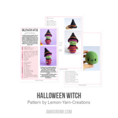 Halloween Witch amigurumi pattern by Lemon Yarn Creations