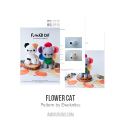 Flower Cat amigurumi pattern by Eweknitss