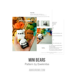 Mini Bears amigurumi pattern by Eweknitss